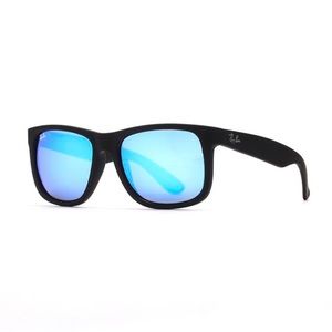 Ray-Ban Justin 4165 622/55 Matte Black Blue Ombre Frame Mirrored Lenses